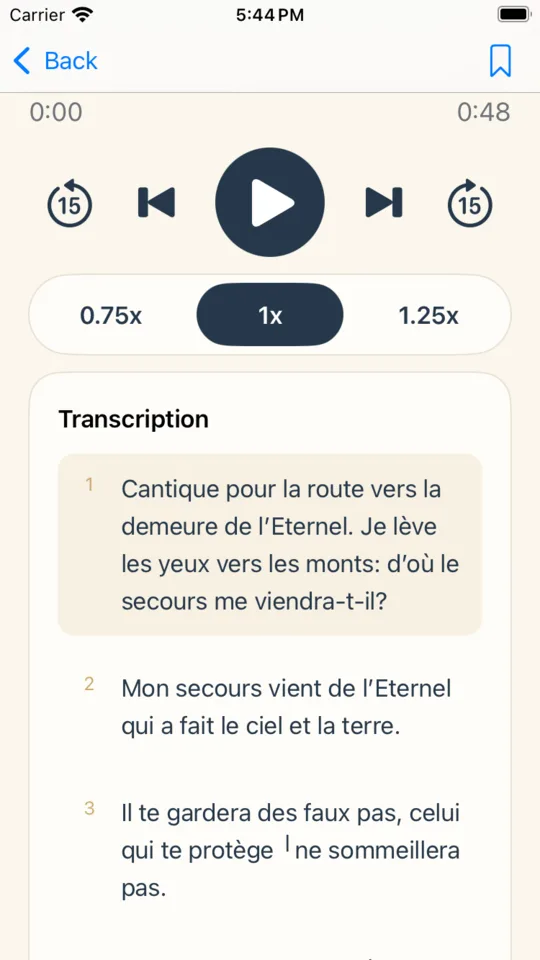 Transcription synchronisée