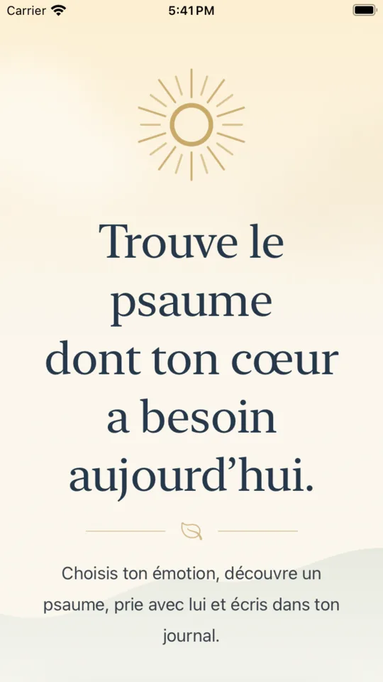 Écrans de l’application MyPsalms